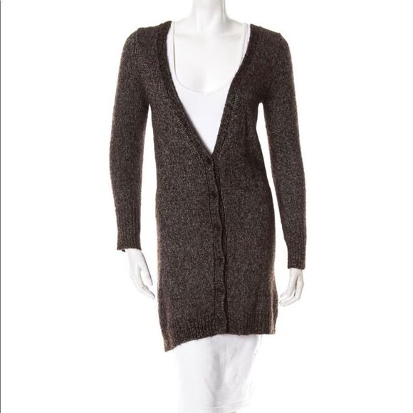 INHABIT Alpaca Deep Open V Cardigan - Picture 1 of 5